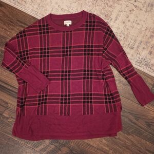 Red Plaid Sweater